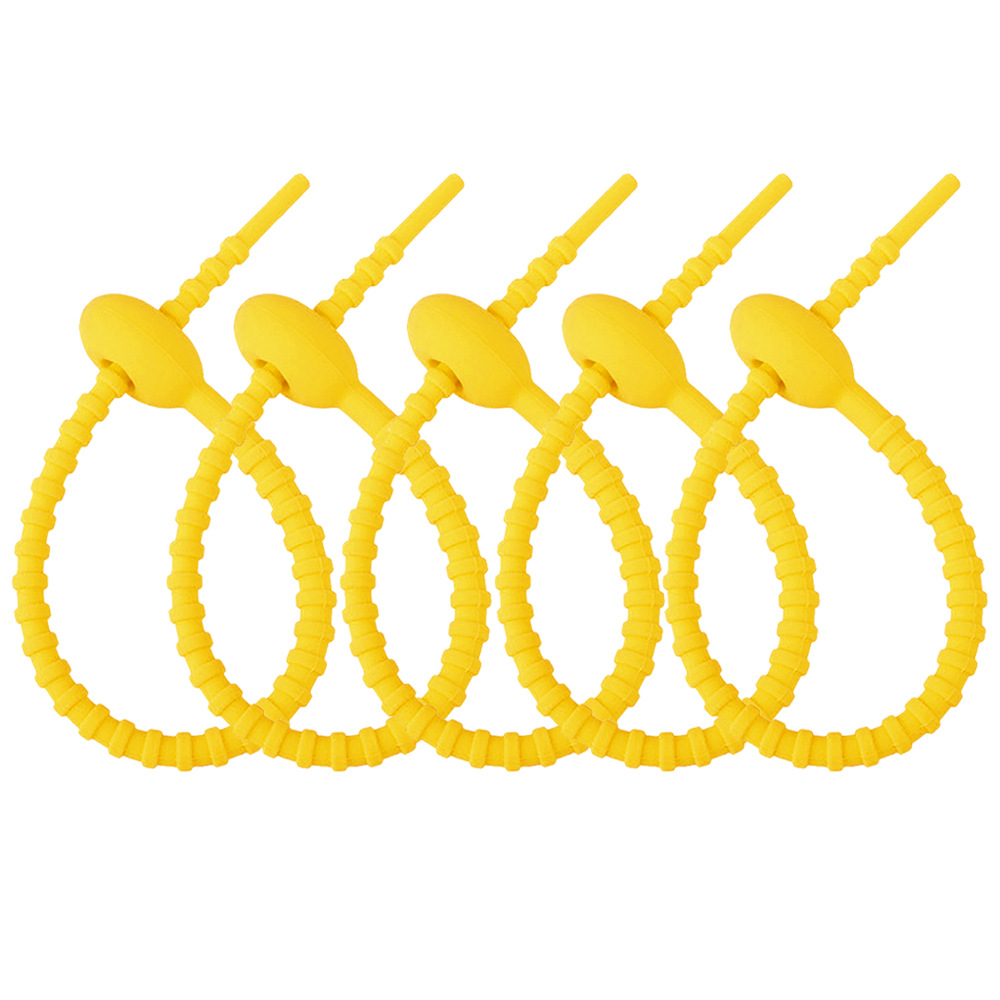 Picture of 180mm color silicone cable tie jewelry pendant stationery multifunctional lanyard data cable storage finishing winder