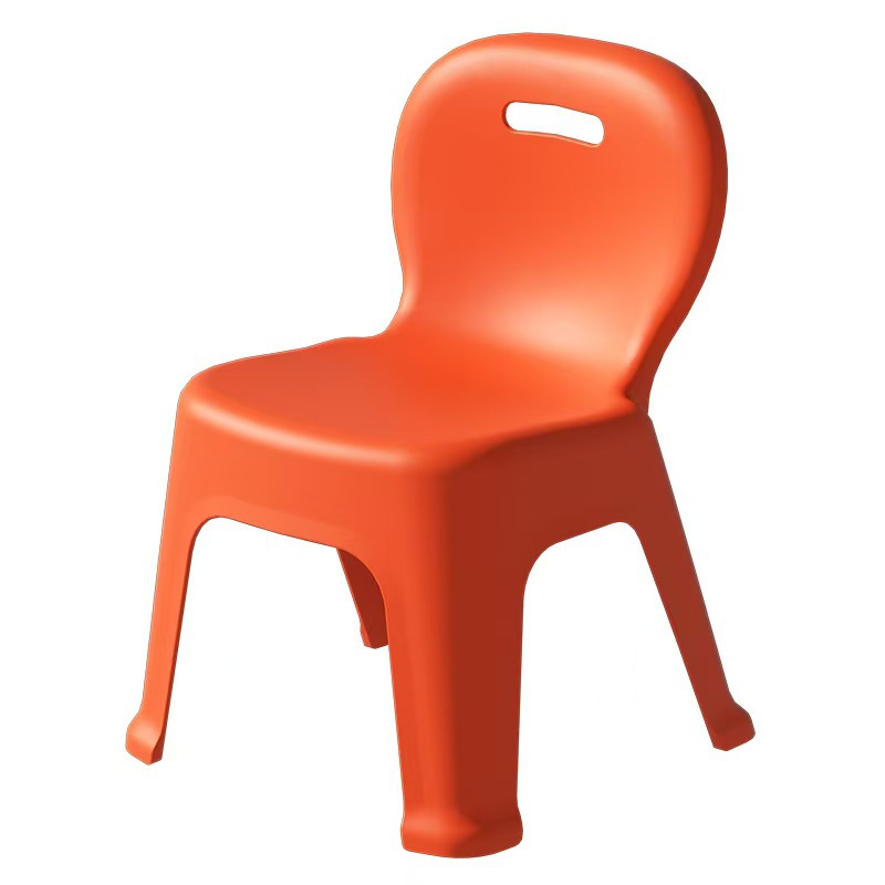Picture of Thickened Simple Round Plastic Reliable Back Stool Adult Stool Home Living Room Bench Kids Seat Bath Non-Slip