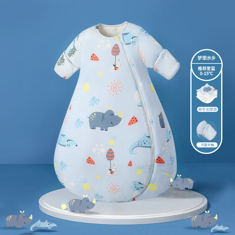 Picture of Baby Sleeping Bag Air-Conditioned Room Spring and Summer Thin Baby Anti-Kick Quilt Autumn and Winter Thickeneded Four-Season Universal One-Piece Drop Shipping