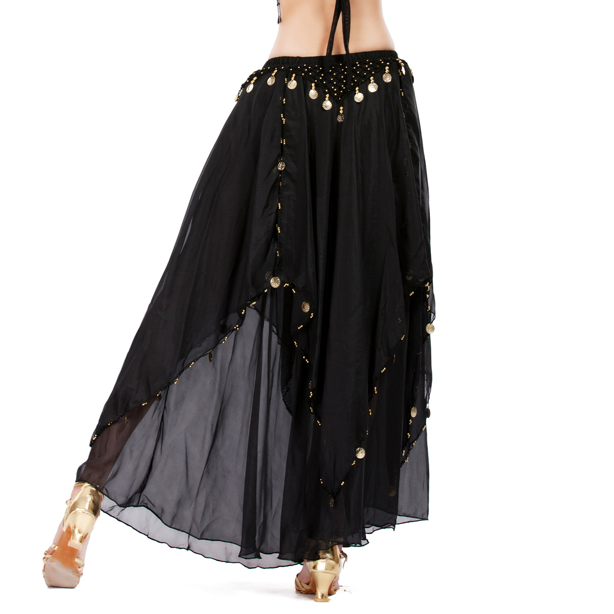 Picture of Less cloth chiffon long gauze skirt selection quality affordable belly dance skirt source factory primary supply