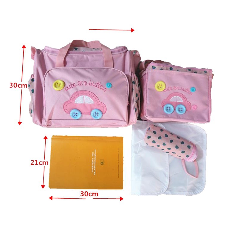 Factory wholesale fashion multi-functional Mummy bag four-piece Oxford fabric cartoon car diagonal mother bag wholesale