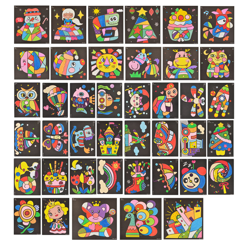Picture of Children's colored sand painting bottled three-dimensional shaking sand set baby creative handmade diy girl plastic painting toy