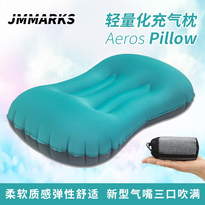 Picture of Sports Outdoor Inflatable Pillow Outdoor Supplies Pillow Protector Neck Pillow Chair Cushion Headrest Office Waist Pillow