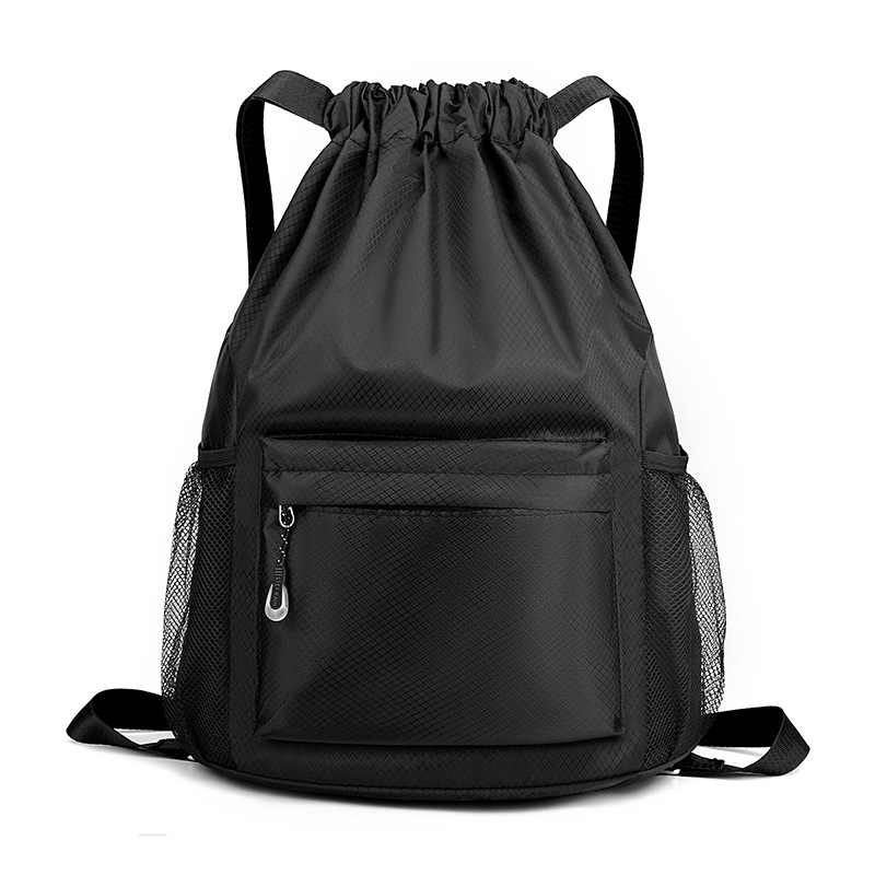 Picture of New Outdoor Mountaineering Backpack for Women Oxford Cloth Simple Pure Color Drawstring Flap Pocket Pants Advertising Printable Logo Backpack