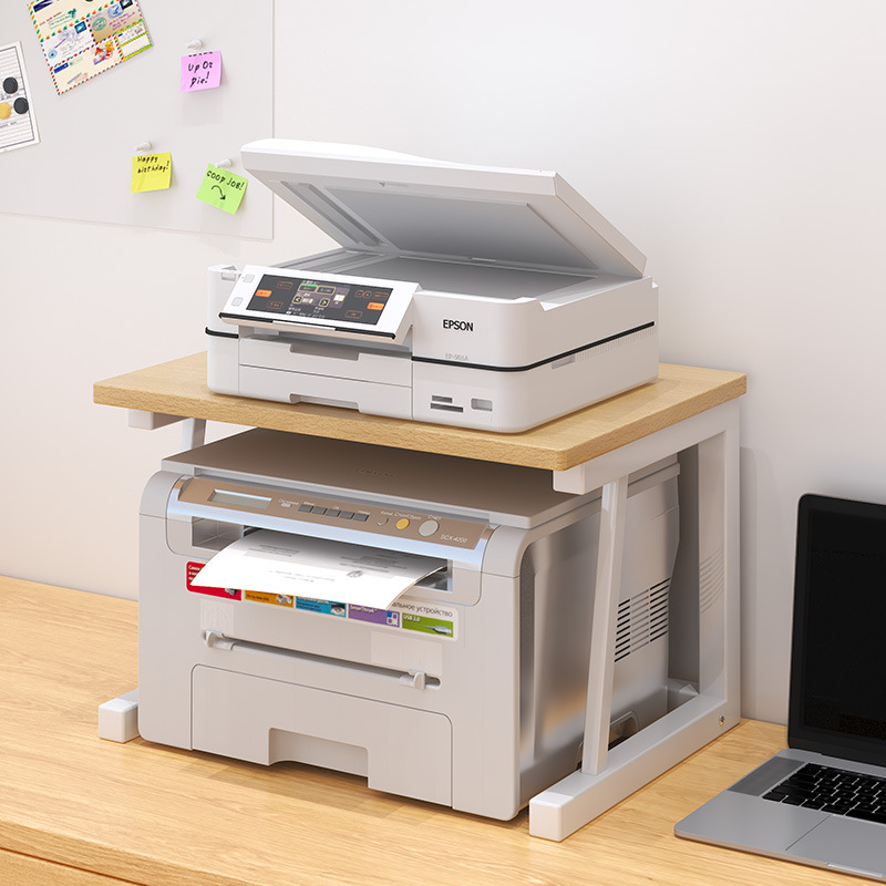 Picture of Carefully Selected Factory Desktop Printer Storage Rack Office Desk Double-Layer Storage Shelf Bracket Creative Storage Rack