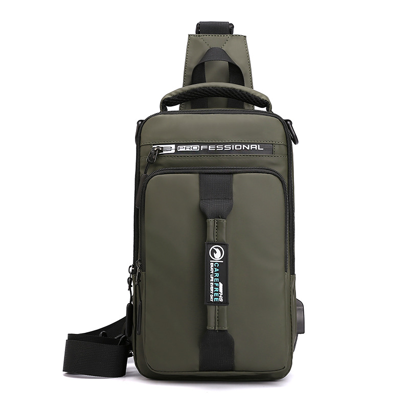 Picture of Cross-border exclusive for manufacturers to batch new men's chest bag charging usb interface chest bag multi-functional shoulder bag backpack