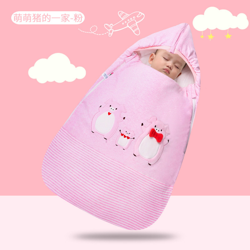 Picture of Factory direct supply of a generation of hair agent baby sleeping bag newborn belly kick thick swaddling clothes in autumn and winter