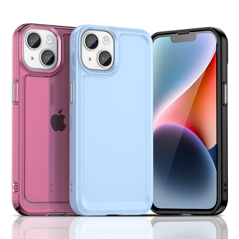 Picture of For Apple 14 Mobile Phone Case 14Pro Mobile Phone Case 14Pro Max Soft Silicone 14Plus Drop-resistant All-inclusive Candy