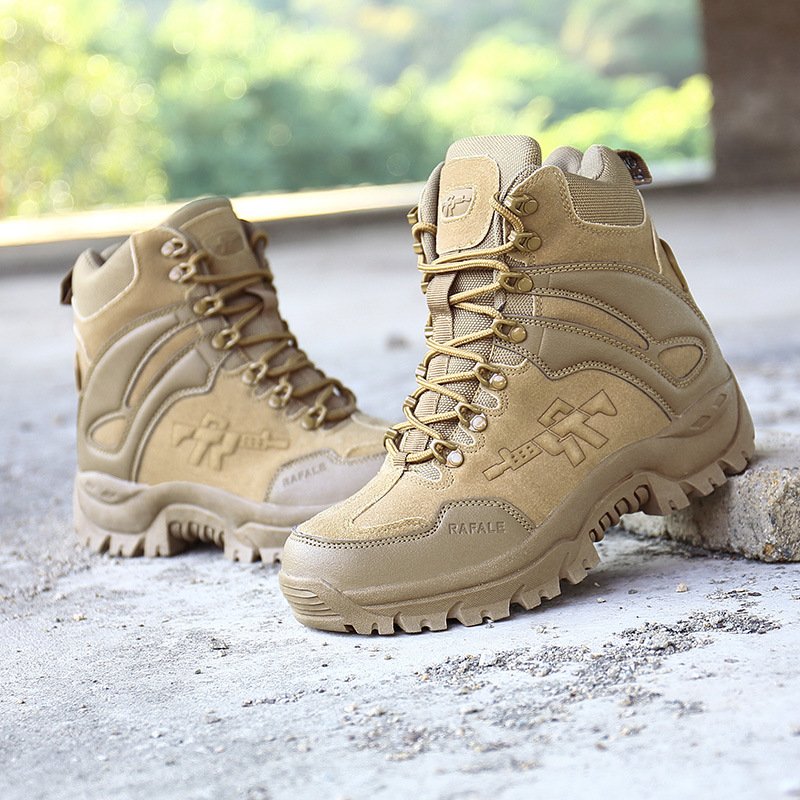 Picture of Wholesale Autumn Foreign Trade Large Size High-Top Outdoor Combat Boots Delta Hiking Shoes Camping Desert Boots Military Tactics