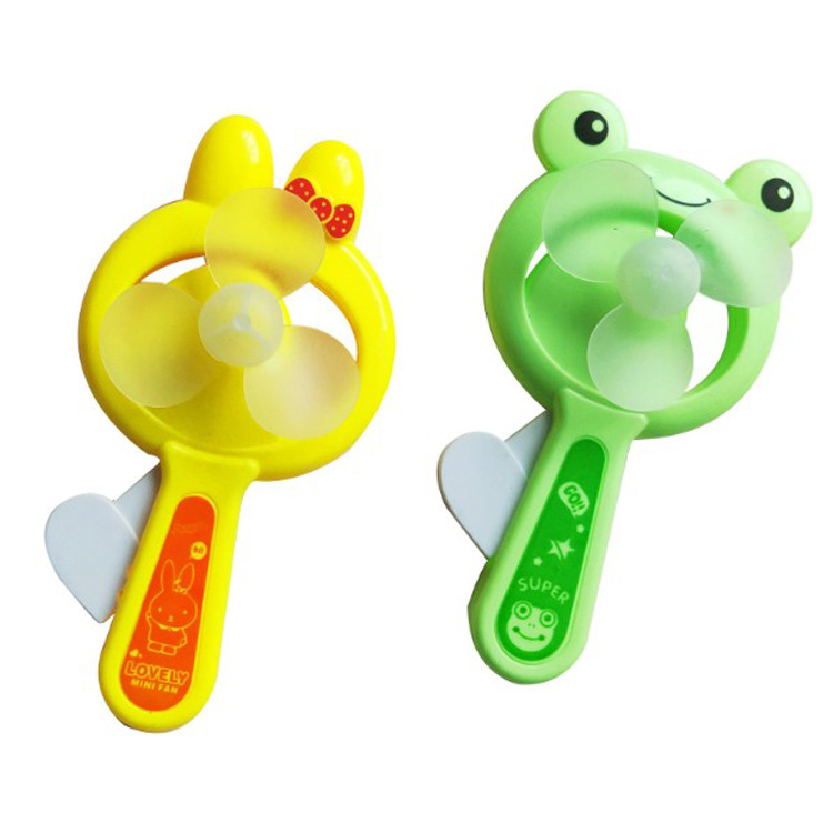 Picture of Creative mini hand pressure small fan cartoon hand-held children's toys push-to-sweep code small gift gift stall