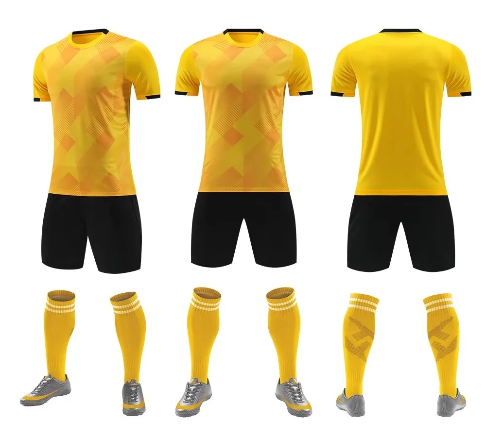 Picture of Football uniform set for primary and secondary school students adult children football training uniform short-sleeved competition team uniform student sports jersey