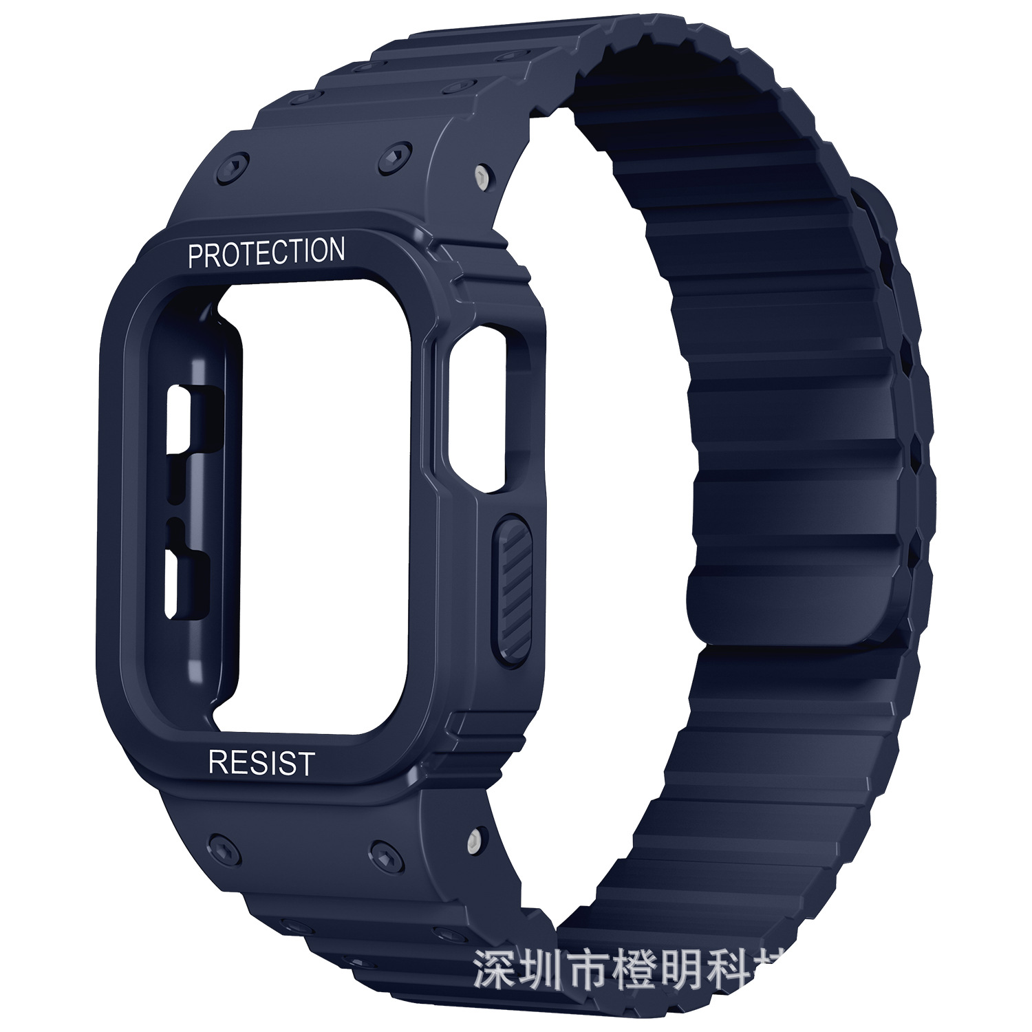 Picture of for applewatch apple strap iwatch9-10 generation silicone integrated protective case watch strap accessories