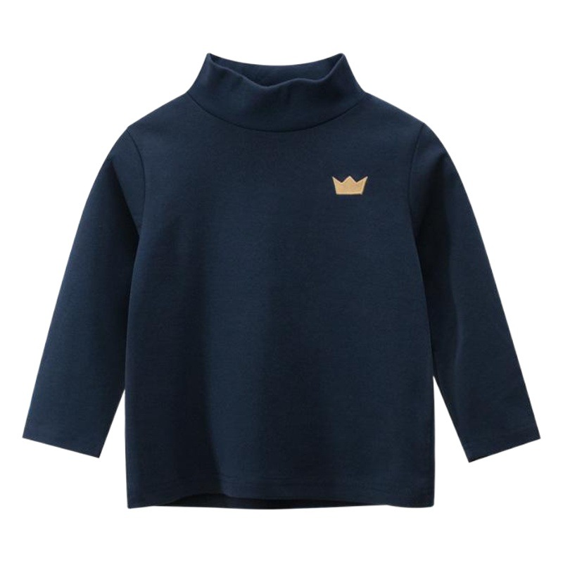 27kids brand children's clothing autumn new wholesale Korean version of boys bottoming shirt baby clothes long sleeve T-shirt high collar