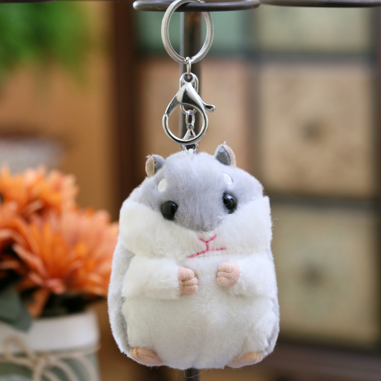 Picture of 2020 Year of the Rat Mascot Little Mouse Pendant Cute Soft Hamster Keychain Bag Stuffed Doll Doll