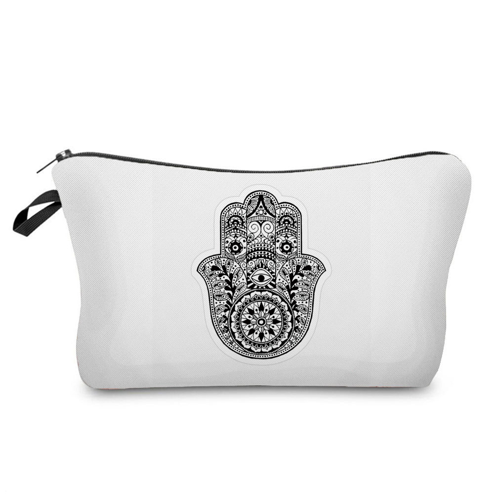 Picture of Factory Direct geometric printing cosmetic bag simple pattern wash bag portable travel cosmetics storage bag