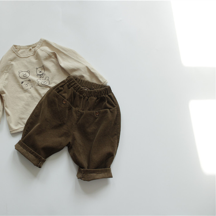Picture of 2024 Autumn Children's T-Shirt Long Sleeve Children's Bottoming Shirt Korean Style Round Neck Top Boys and Girls Loose Casual