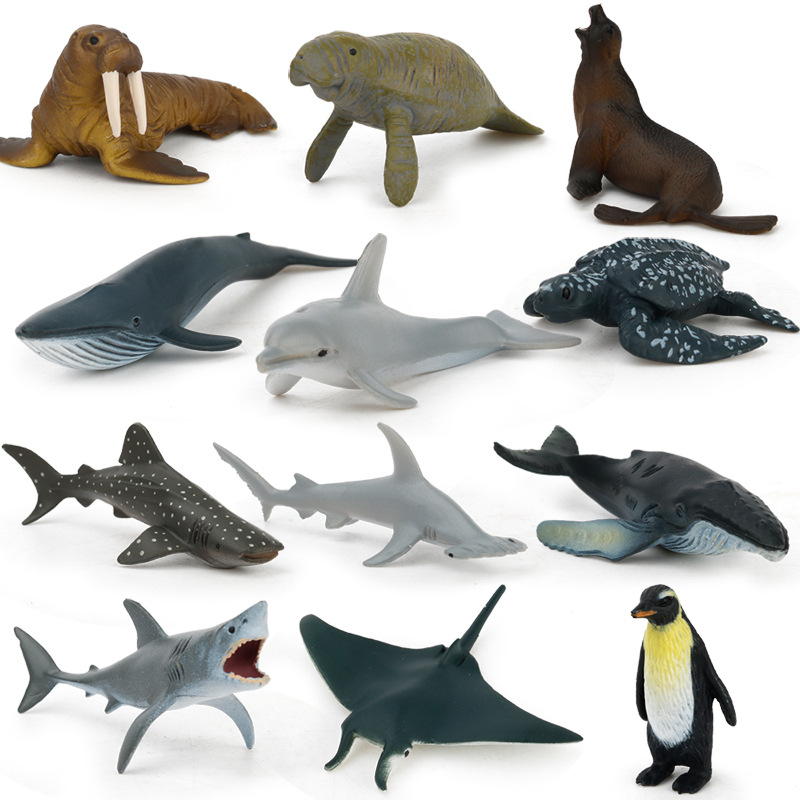 Picture of Popular science toys sand table scene dinosaur marine animal matching knowledge learning card science education cognitive model teaching aids