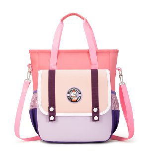 Picture of New track children's schoolbag 2024 new 1-6 grade three tutorial bag tutorial bag portable shoulder double shoulder
