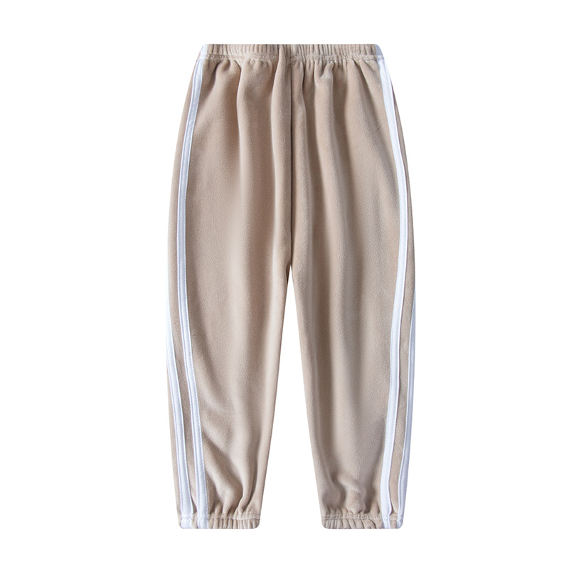 Picture of Children's gold velvet winter thick colorful breathable solid color sports pants casual pants warm pants wholesale generation