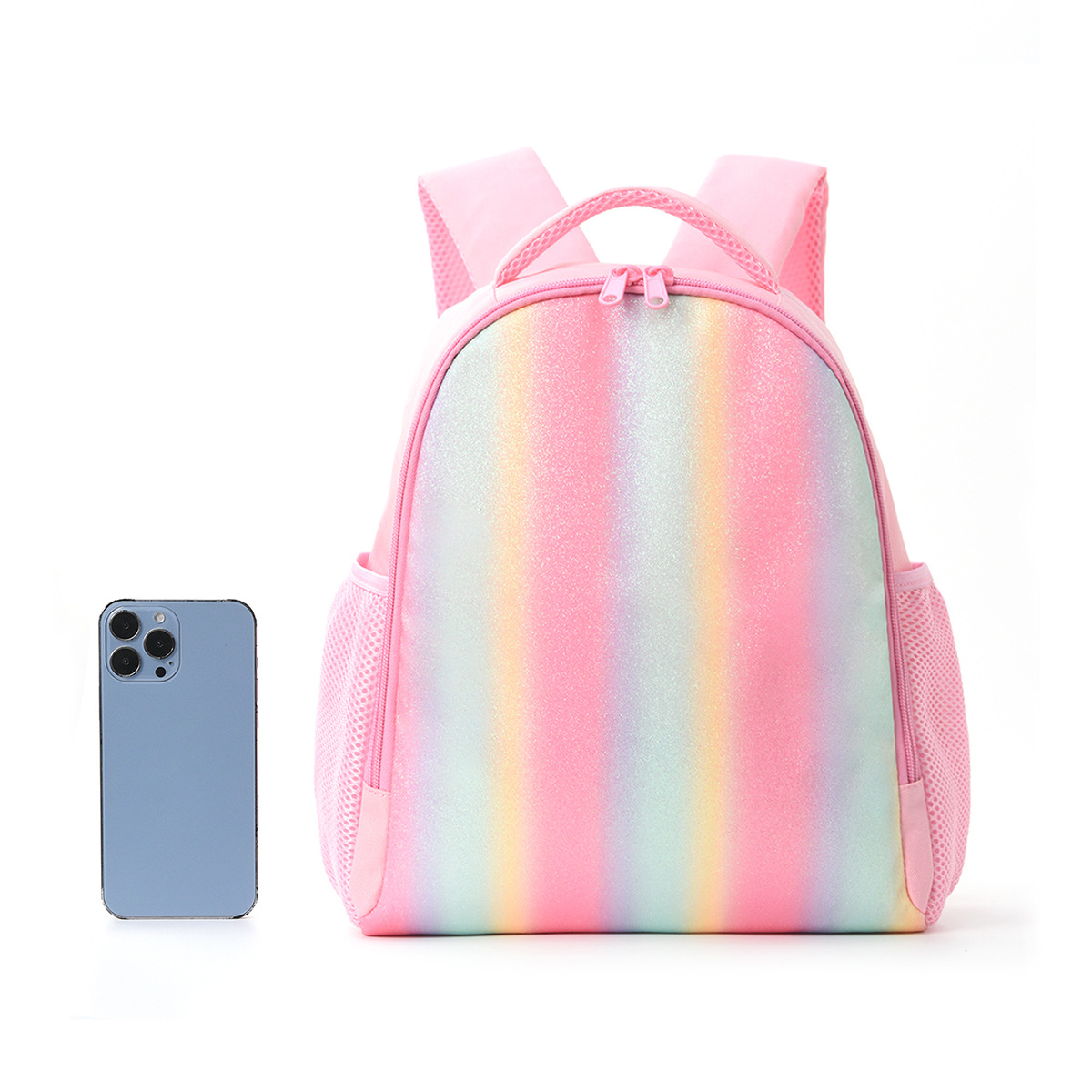 Picture of Cross-Border New Children's Backpack Travel Lightweight Casual Backpack Backpack Primary School Student High-Looking Rainbow School Bag