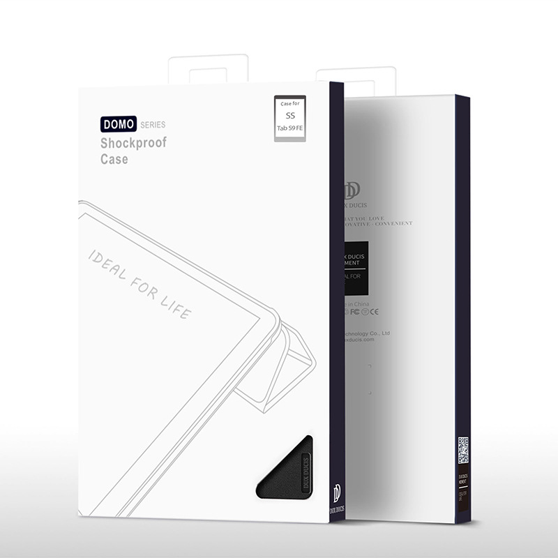 Picture of For Samsung Tab S9FE Flat Protective Cover with Pen Slot Flip Three-fold Anti-drop Protective Shell Cloth Pattern Leather Cover