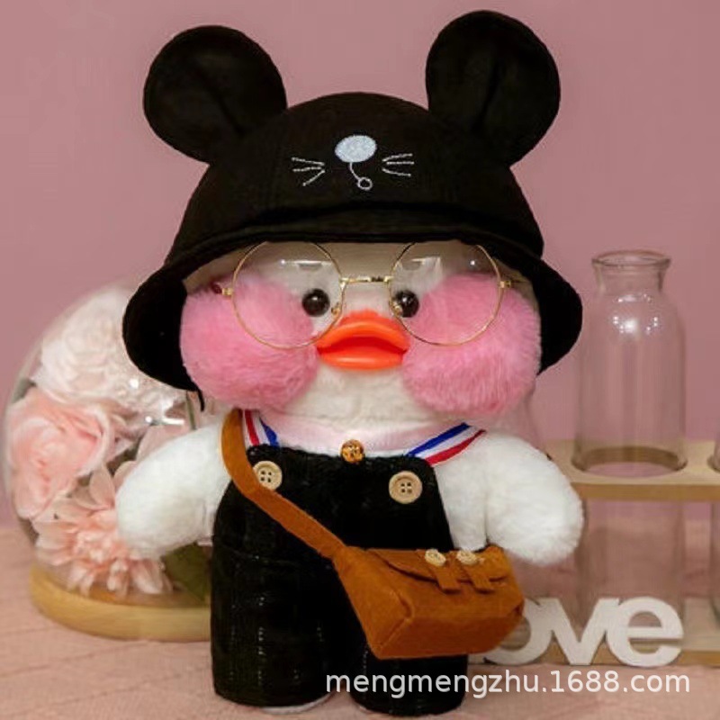 Picture of White ins Cyber Celebrity Hyaluronic Acid Duck Little Yellow Duck Plush Toy Hand Warming Pillow Doll Birthday Gift