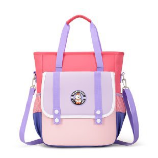 Picture of New track children's schoolbag 2024 new 1-6 grade three tutorial bag tutorial bag portable shoulder double shoulder