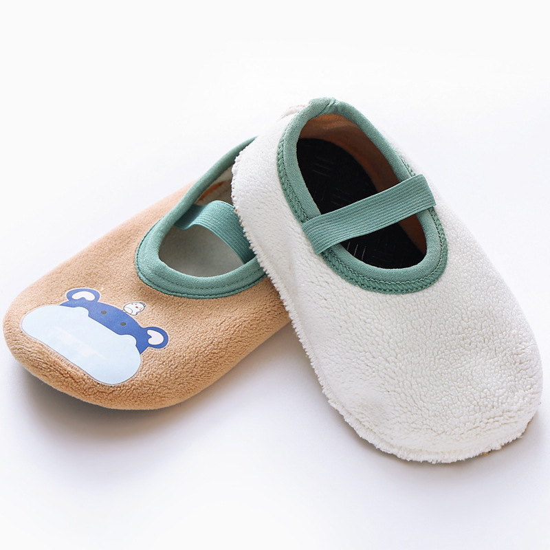 Picture of Wholesale baby floor socks baby men's and women's toddler shoes socks fleece-lined autumn and winter indoor early education shoes cool anti-slip