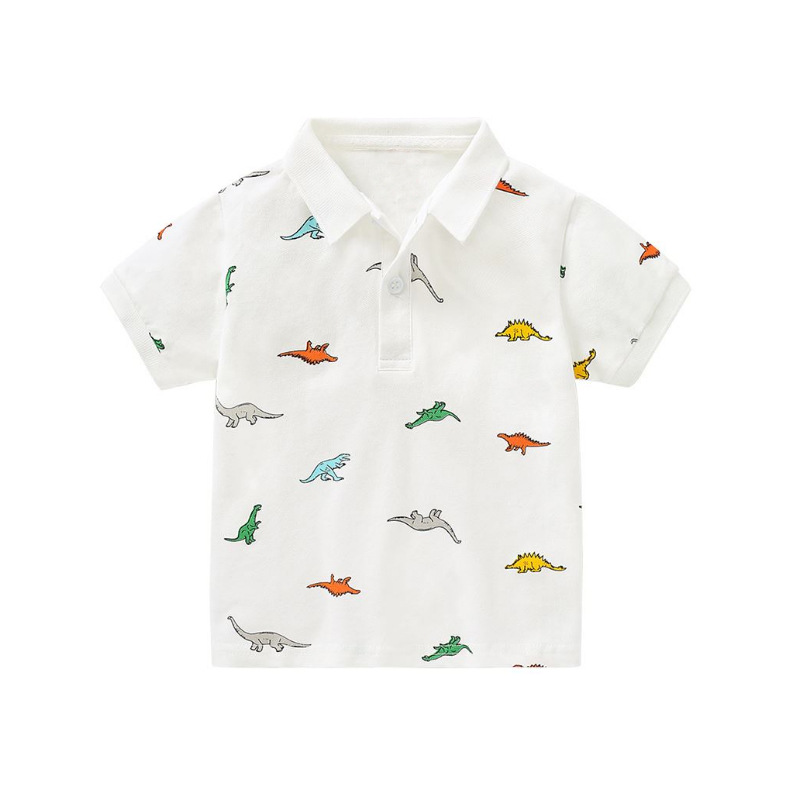 Picture of Boys' Summer Short-sleeved T-shirt Children's Round Collar Shirt Baby's Three-dimensional Cartoon Casual Short-sleeved Top New Fashionable