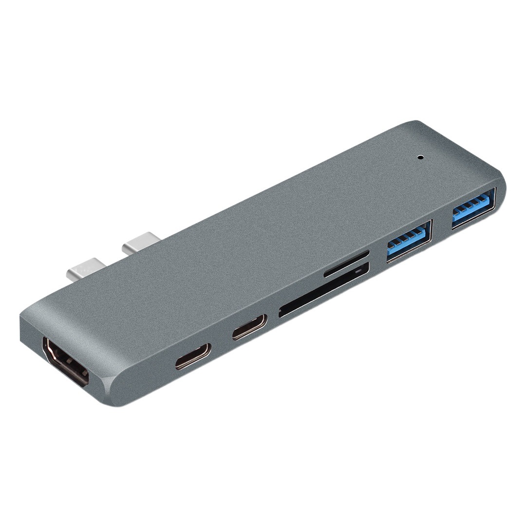 Dual type-c to hdmi expansion dock usb3.1 lightning C docking station 7-in -1 hub pro converter