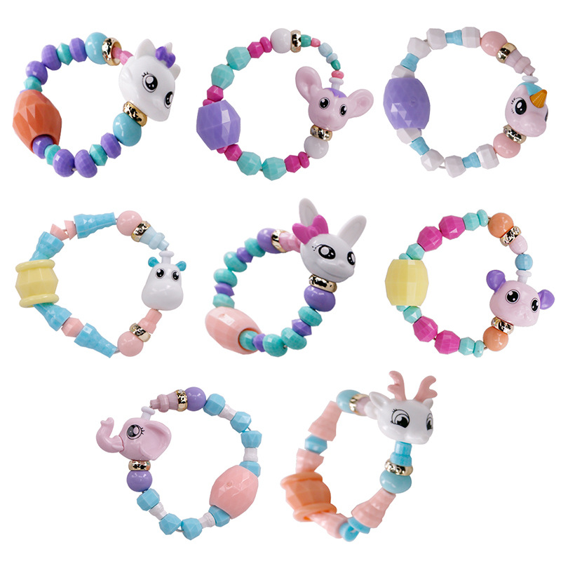Chain Love Bracelet Variety Animal Combination Beaded Necklace Girl DIY Handmade 3-Year-Old Toy Cute Pet