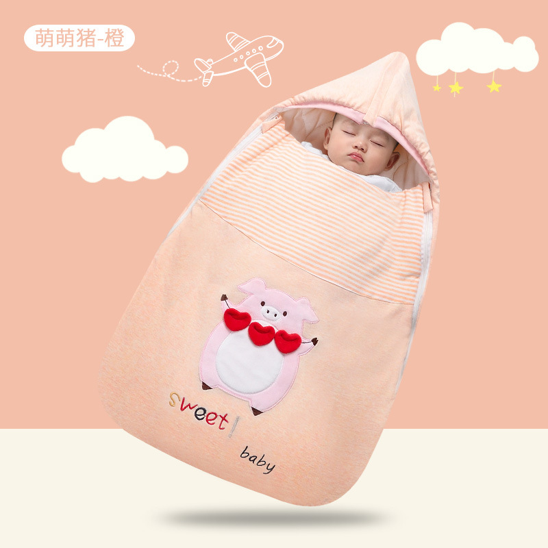 Picture of Factory direct supply of a generation of hair agent baby sleeping bag newborn belly kick thick swaddling clothes in autumn and winter