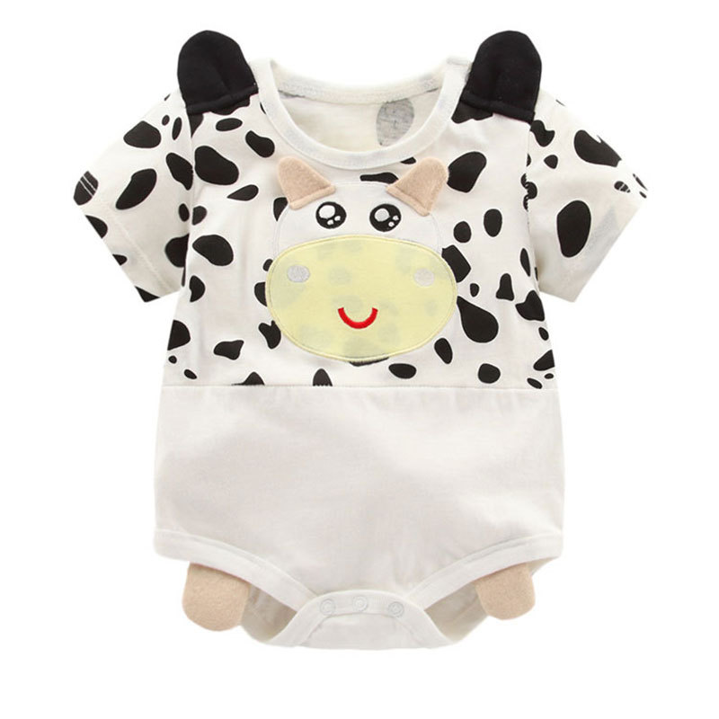 Picture of Cartoon Baby Clothes for Boys, Summer Jumpsuits for 100 Days and Full Moon, Summer Clothes, Thin Crawl Clothes, Breathable