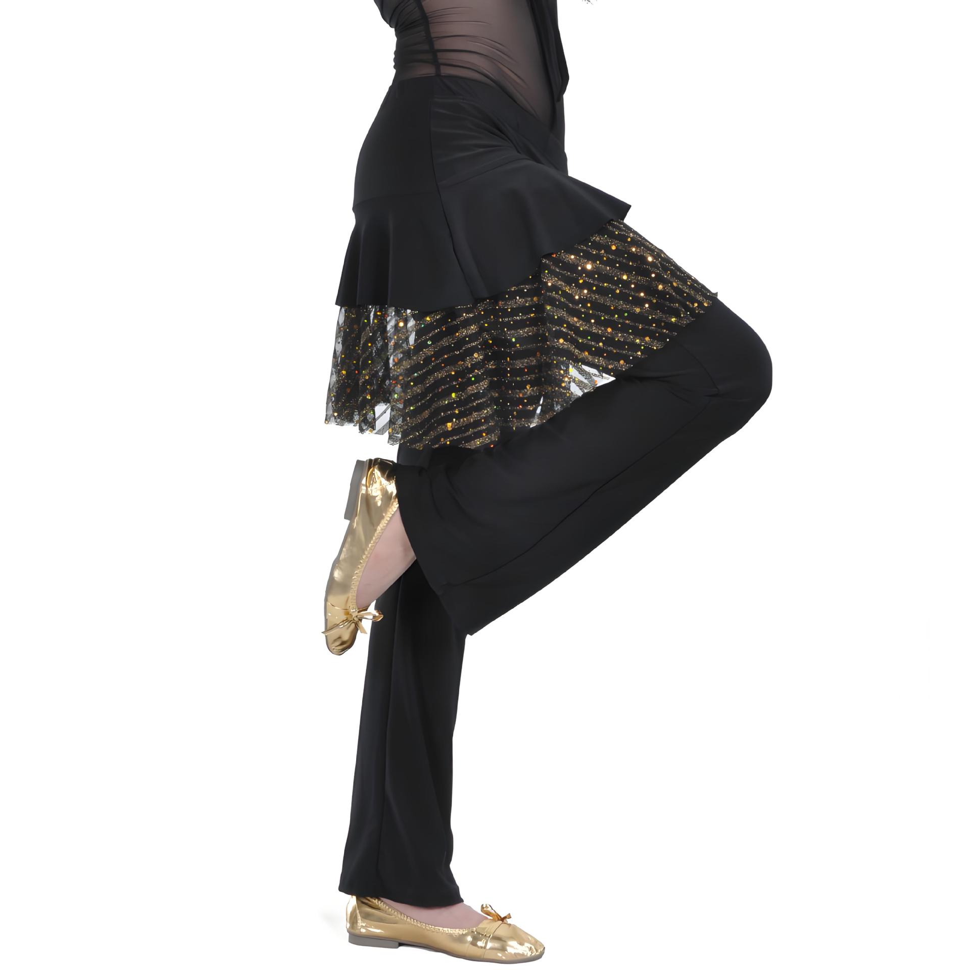 Picture of 09# Culottes Belly Dance Pants/Latin Dance Pants Square Dance Pants Latin Dance Culottes Latin Pants Skirt