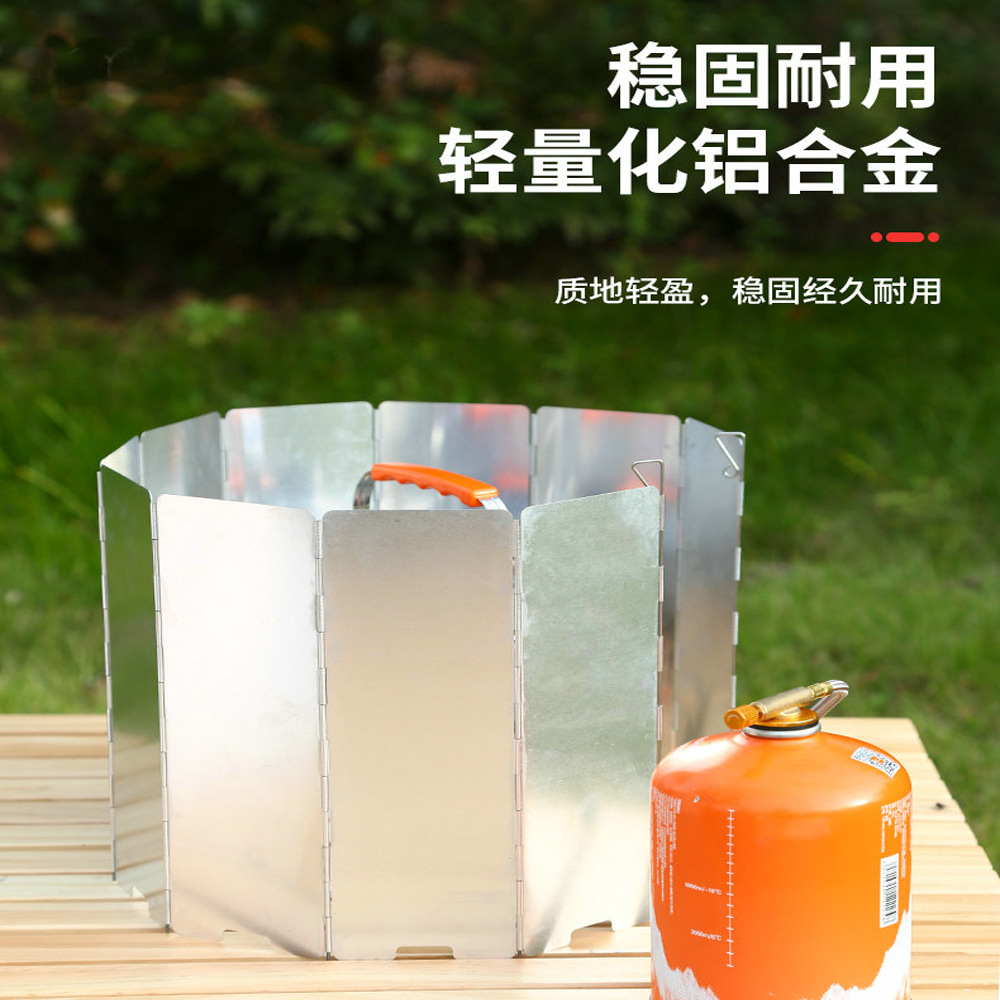Picture of Ultra-Light Foldableing Outdoor Aluminum Windshield Camping Stove Windshield Outdoor Stove Windshield Artifact