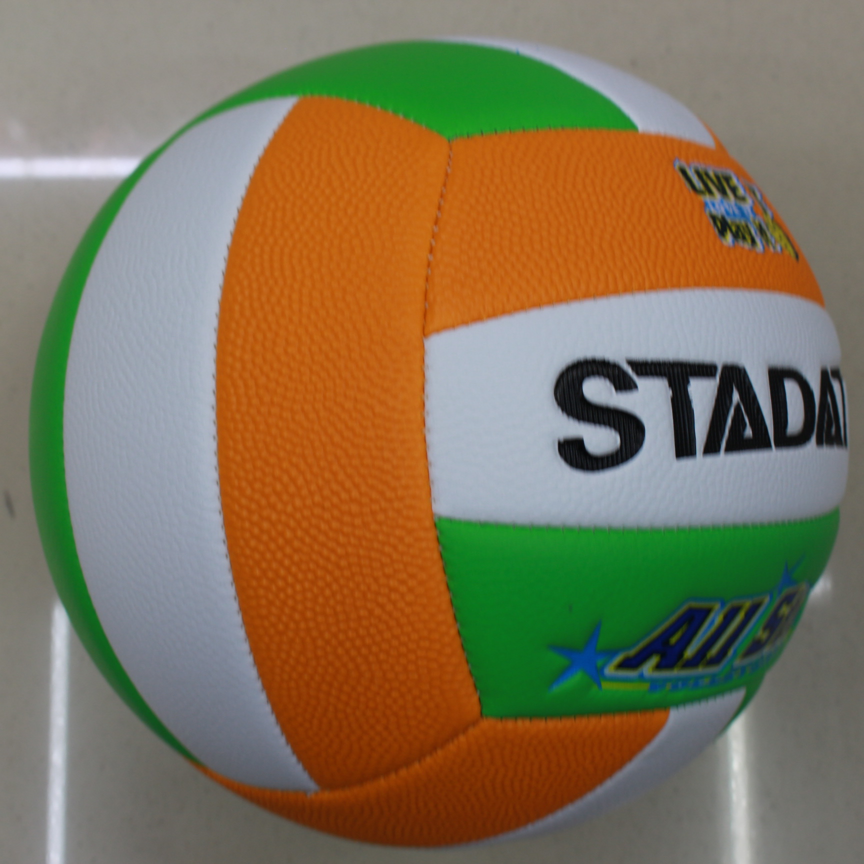 Picture of genuine goods No.5 Volleyball Green Orange White 2827 High Foam Senior High School Entrance Examination Professional Standard Soft Volleyball for Competition