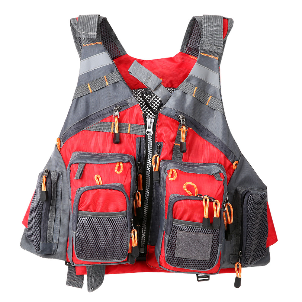 Picture of Fishing Vest, Flying Lure Vest, Fishing Suit, Adventure Breathable Multi-Functional Multi-Flap Pocket Pants Vest, Cross-Border Hot Sale