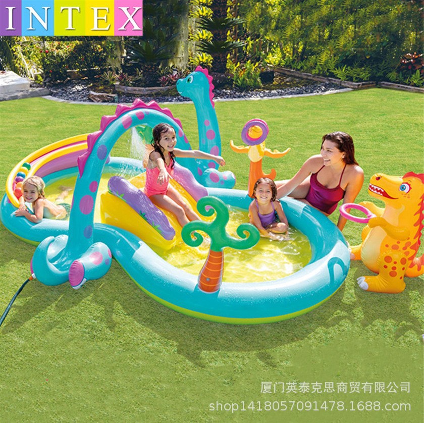 Picture of Intex Inflatable Kidsren's Slide Paddling Pool Outdoor Swimming Pool Slide Water Spray Indoor Pvc Wholesale Dropshipping