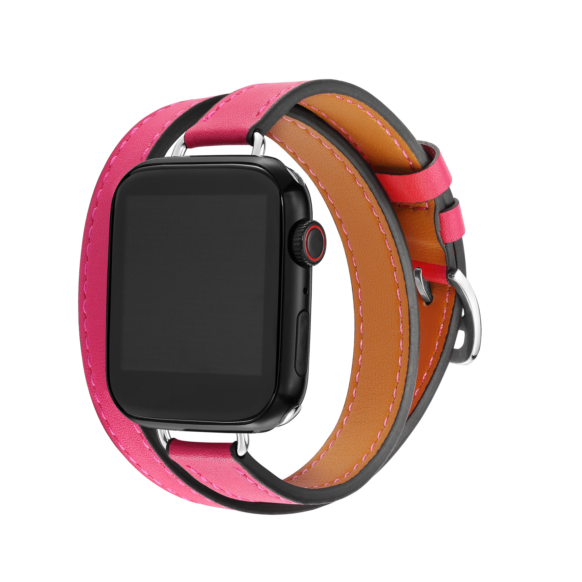 Picture of Suitable for Apple Watch Band Apple watch9/8/7/6/4 Slim-Fit Double-Circle Slim Waist Apple Leather Watch Band