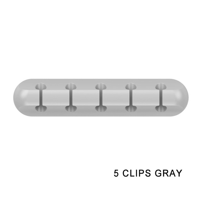 Picture of New desktop charging data cable holder multi-port creative storage wire silicone cable organizer hub