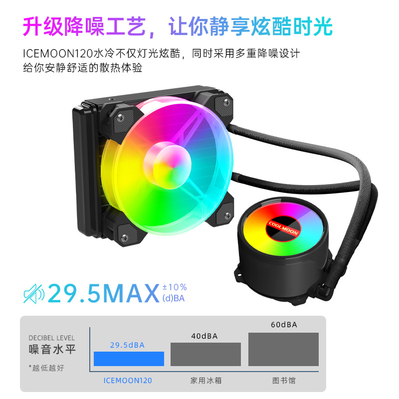 Picture of Cold month RGB120 water-cooled radiator 5v ARGB integrated single-row water-cooled set multi-platform CPU radiator