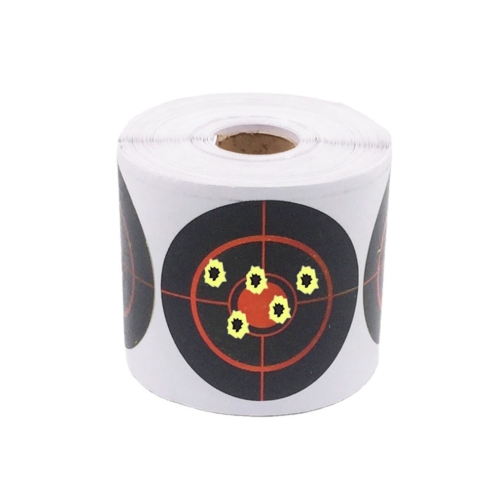 Picture of [100 sheets/roll 7.5*7.5cm] 3 inch training target paper fluorescent self-adhesive shooting gun target paper splash