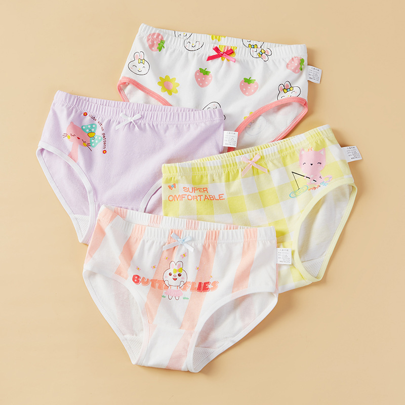 Picture of Children's underwear girls' fine shuttle cotton children's underwear boxers Primary School Baby children's underwear summer