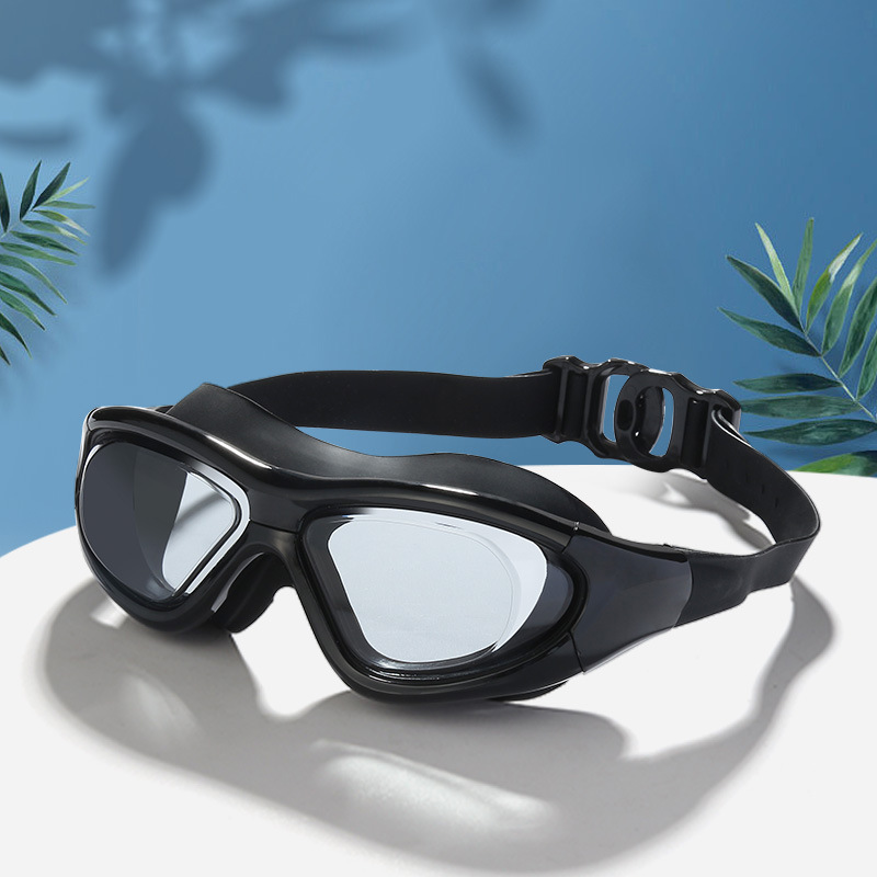 Picture of Qi Lang diving glasses waterproof anti-fog swimming goggles large frame adult unisex professional racing training swimming goggles
