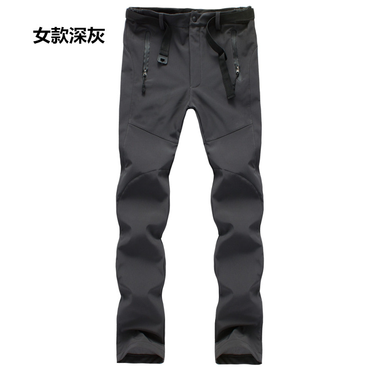 Picture of Outdoor Rush Pants Women's Windproof Waterproof Winter Thickened Warm Couple's Outdoor Soft Shell Mountaineering Fleece Pants