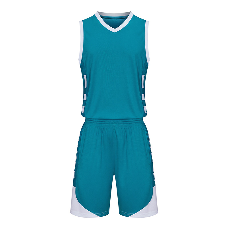 Picture of Summer new dry breathable outdoor sports color matching basketball clothes suit powerful manufacturers wholesale printed logo printing