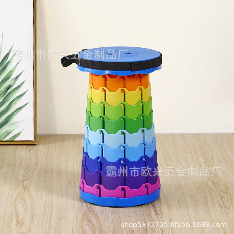 Picture of Outdoor Folding Stool Is Lightweight and Convenient, Telescopic Stool Is Easy to Carry, Outdoor Camping Stool Supports Cross-Border Spot Supply
