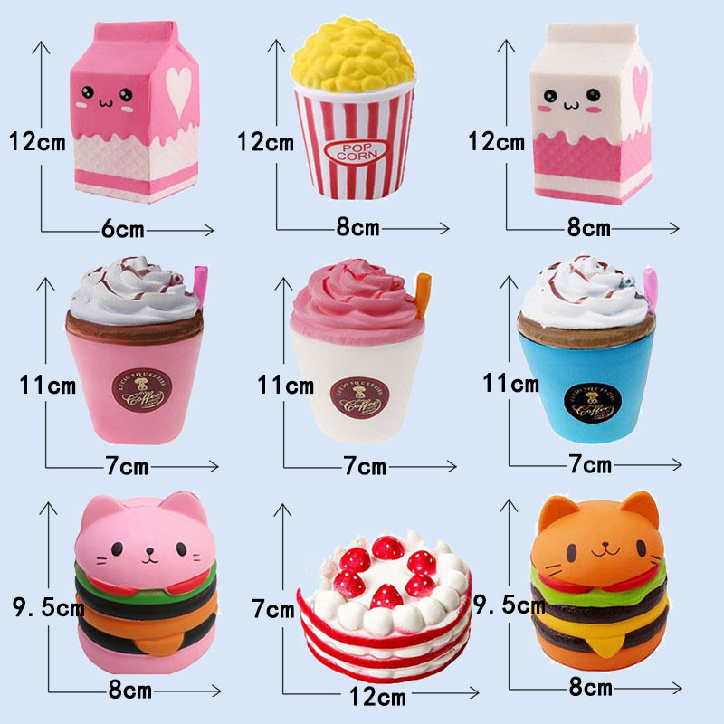 Picture of New slow rebound toy hamburger cake Squishy slow rebound unicorn vent decompression toy props