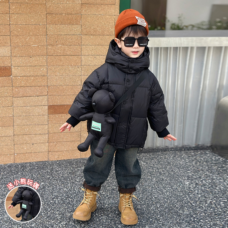 Picture of Boys' Down Jacket Winter 2024 New Children's Winter Clothes Thickened Warm Cotton-padded Jacket Coat Duffy Handsome Baby Clothes Trendy