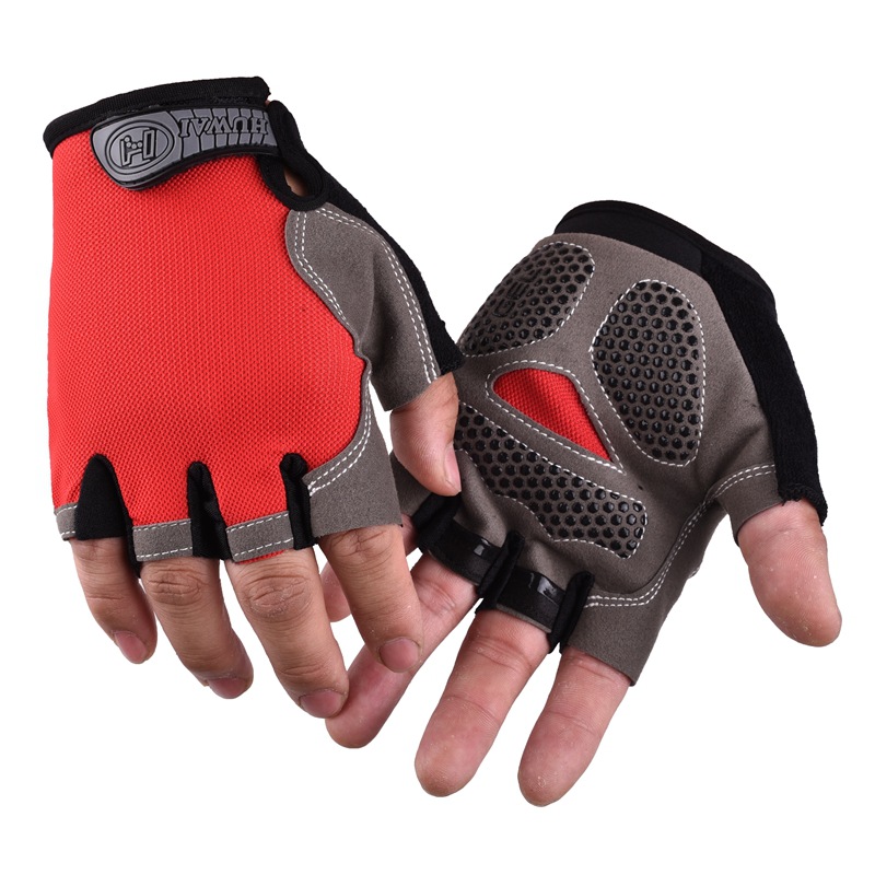 Picture of Half-finger outdoor sports cycling gloves for men and women mountaineering fitness yoga driving shock-absorbing non-slip open-finger breathable gloves
